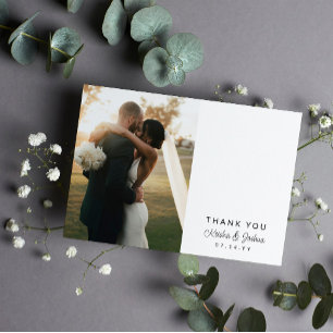 ロマンチック結婚な脚本の写真ありがとう サンキューカード
