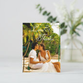 ロマンチック結婚な脚本の感謝はがき ポストカード (スタンド正面)