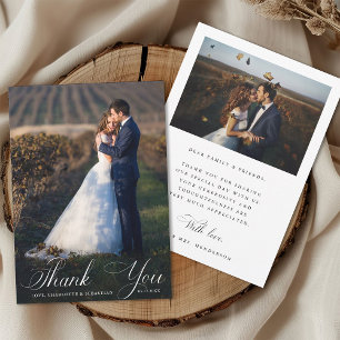 ロマンチック結婚な脚本の2枚の写真 サンキューカード