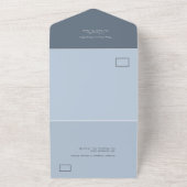 ロマンチック結婚な薄紫写真の日付の安全 オールインワン招待状 (外側)