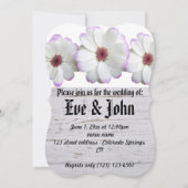 ロマンチック結婚な運命の花の運命 招待状 (正面)