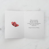 ロマンチック結婚な22周年色彩の鮮やかのバラ カード (内部)