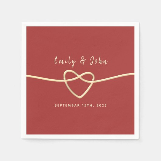 ロマンチック結婚な スタンダードカクテルナプキン (正面)