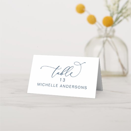 ロマンチック結婚エレガンスディナーゲストネームプレイス プレイスカード (正面)