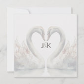 ロマンチック結婚スワンズサンキューカード サンキューカード (裏面)