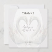 ロマンチック結婚スワンズサンキューカード サンキューカード (正面)