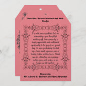 ロマンチック結婚ズフラットサンキューカード | パーソナライズ サンキューカード (正面/裏面)