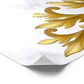 ロマンチック結婚トロピカルズゲストブックサイン ポスター (角)