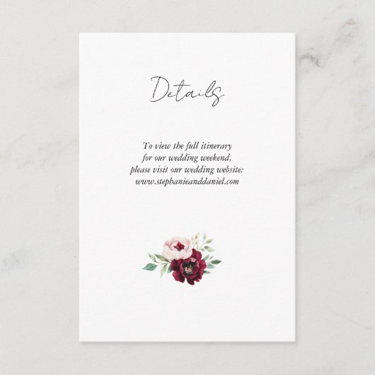 ロマンチック結婚バラのエンクロージャカード エンクロージャーカード (正面)