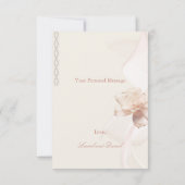 ロマンチック結婚バラサンキューカード サンキューカード (裏面)