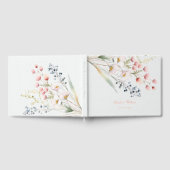 ロマンチック結婚パステルフローラズゲストブック ゲストブック (全面)