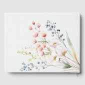 ロマンチック結婚パステルフローラズゲストブック ゲストブック (裏面)