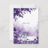 ロマンチック結婚パリ | リラフローラル&エッフェルタワー 出欠カード (裏面)