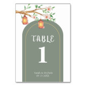 ロマンチック結婚フローラのテーブル番号 テーブルナンバー (正面)