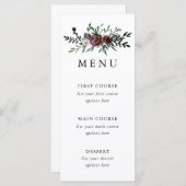 ロマンチック結婚フローラのメニューカード メニュー (正面/裏面)