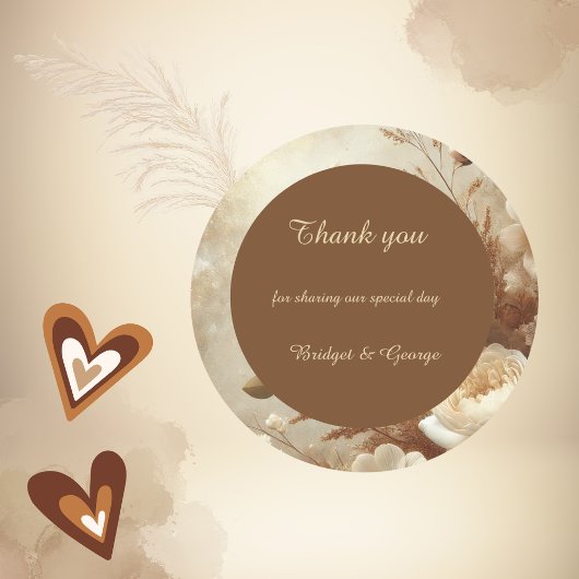 ロマンチック結婚フローラの感謝していお前 ラウンドシール