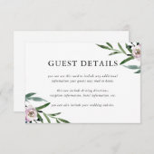 ロマンチック結婚フローラズゲスト詳細 エンクロージャーカード (正面/裏面)