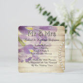 ロマンチック結婚リリーの誓いの更新招待状 招待状 (スタンド正面)