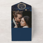 ロマンチック結婚天体 オールインワン招待状 (外側)