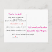 ロマンチック結婚式招待状エレガントはがき – & T インビテーションポストカード (裏面)