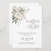 ロマンチック結婚式招待状W-ROM-004 招待状 (正面/裏面)