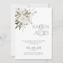 ロマンチック結婚式招待状W-ROM-004