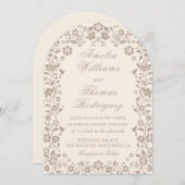 ロマンチック結婚書道の中立招待状 招待状 (正面/裏面)