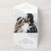 ロマンチック結婚書道 オールインワン招待状 (外側)