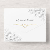 ロマンチック結婚書道 オールインワン招待状 (裏面)