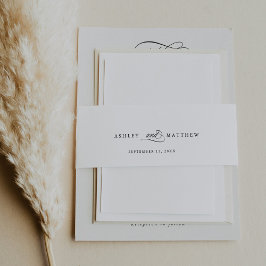 ロマンチック結婚書道 招待状ベリーバンド