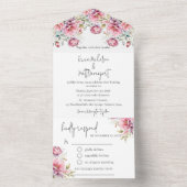 ロマンチック結婚牡丹 オールインワン招待状 (内側)