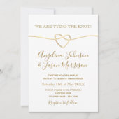 ロマンチック結婚金ゴールド 招待状 (正面)