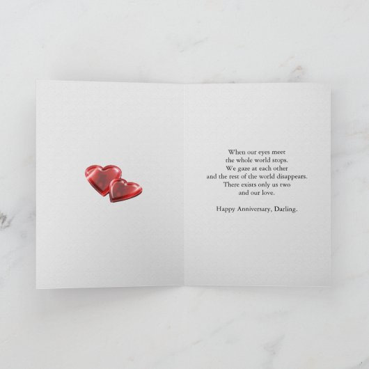 ロマンチック結婚60周年記念絵を描バラ カード (内部)