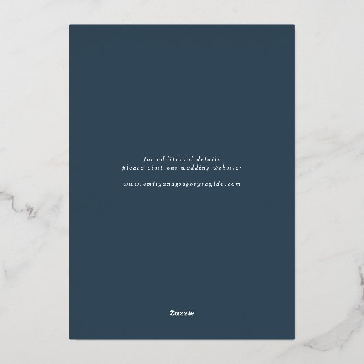 ロマンチック絵を描なフローラアーチ写真 |日付の保存 箔招待状 (裏面)