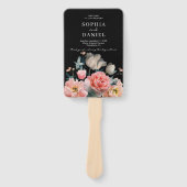 ロマンチック絵を描フローラ結婚式 プログラムファン ハンドファン (正面)