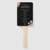 ロマンチック絵を描フローラ結婚式 プログラムファン ハンドファン (裏面)