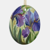 ロマンチック絵画なアイリスの香り セラミックオーナメント (右)