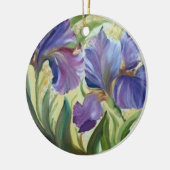 ロマンチック絵画なアイリスの香り セラミックオーナメント (左)