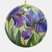 ロマンチック絵画なアイリスの香り セラミックオーナメント (裏面)