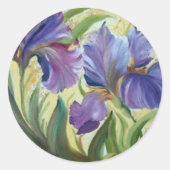 ロマンチック絵画なアイリスの香り ラウンドシール (正面)