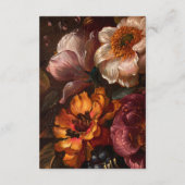 ロマンチック絵画バロックフローラ結婚ズ詳細 エンクロージャーカード (裏面)