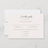 ロマンチック絵画バロック結婚フローラ 出欠カード (正面)