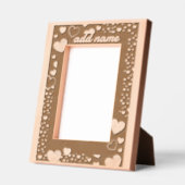 ロマンチック縁どハート レーザー彫刻フレーム (左)