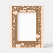 ロマンチック縁どハート レーザー彫刻フレーム (正面)