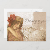 ロマンチック考えるなヴィンテージのポストカード ポストカード (正面/裏面)