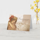 ロマンチック考えるなヴィンテージのYou Greeting Card カード (黄色い花)