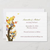 ロマンチック自然なツリーの結婚式の日付を保存 セーブザデート (裏面)