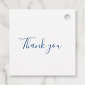 ロマンチック航海のノットネイビーストライプブルー結婚ズ フェイバータグ (裏面)