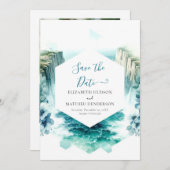 ロマンチック航海のブルー結婚ズ セーブザデート (正面/裏面)