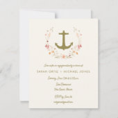 ロマンチック航海の婚約パーティ招待状 招待状 (正面)